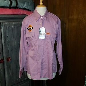 Wrangler Flame Resistant Shirt Purple